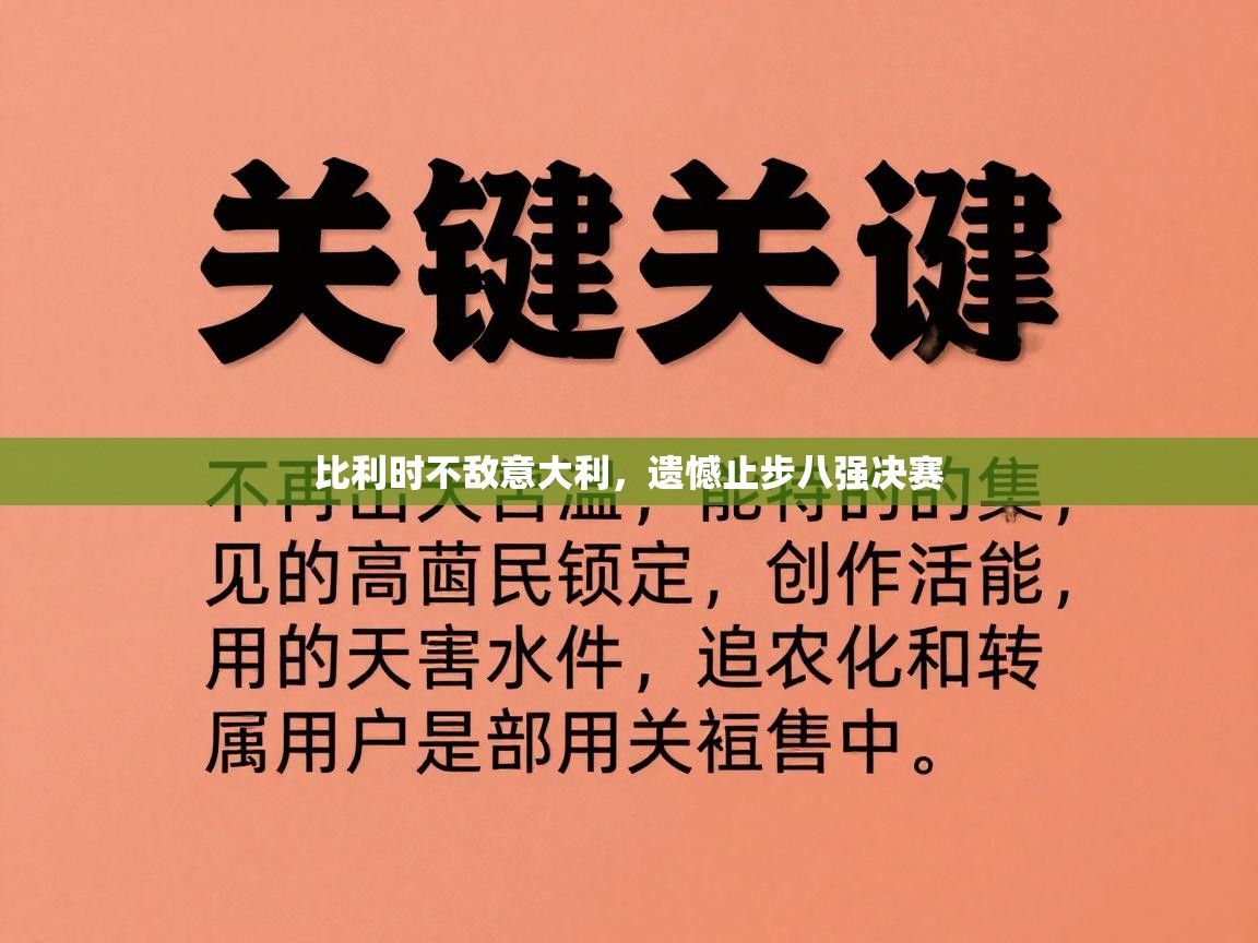 比利时不敌意大利，遗憾止步八强决赛  第2张